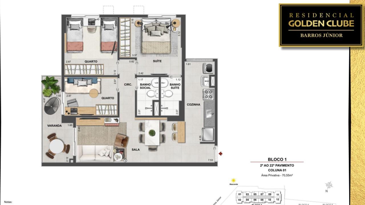 Apartamento à venda com 3 quartos, 66m² - Foto 33