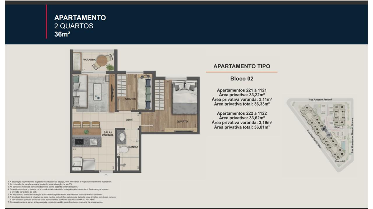 Apartamento à venda com 2 quartos, 36m² - Foto 19