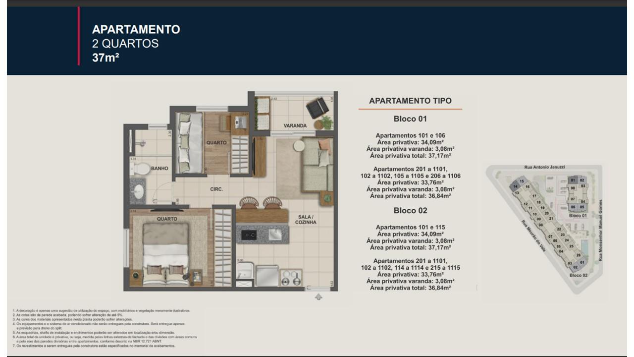 Apartamento à venda com 2 quartos, 36m² - Foto 20