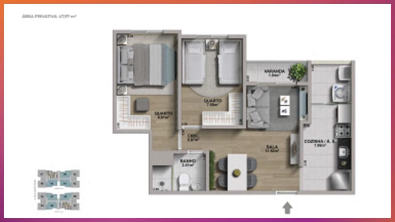 Apartamento à venda com 2 quartos, 45m² - Foto 13